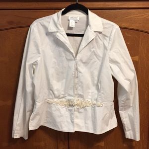 Spirit by Coldwater Creek size 14 white blouse